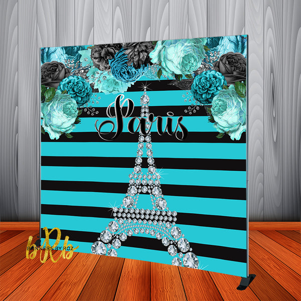 Paris Inspired Backdrop Personalized Step & Repeat - Designed, Printed & Shipped!