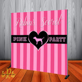 Victoria Secrets Pink Inspired Backdrop Personalized- Designed, Printed & Shipped!