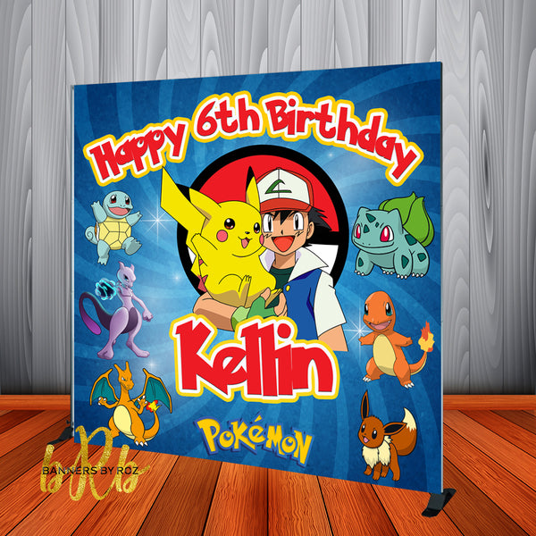 Pokemon Birthday Backdrop Personalized - Designed, Printed & Shipped! Banners by Roz Pokemon Birthday Backdrop Personalized - Designed, Printed & Shipped! Banners by Roz