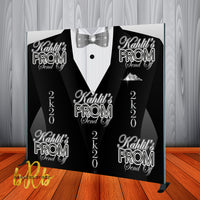 Tuxedo Prom Send Off Backdrop - Personalized - Step & Repeat - Designed, Printed & Shipped!