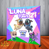 Puppy Dog Pals Girls theme Backdrop Personalized Step & Repeat - Designed, Printed & Shipped!