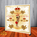 Royal Prince Red Crown Baby Shower Backdrop Personalized - Designed, Printed & Shipped!