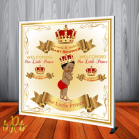 Royal Prince Red Crown Baby Shower Backdrop Personalized - Designed, Printed & Shipped!
