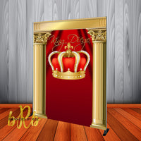 Royal Red Crown Backdrop for Red Carpet Event Personalized, Printed & Shipped!