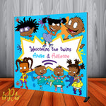 Rugrats African American Birthday Backdrop Personalized - Designed, Printed & Shipped!