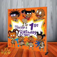Rugrats African American Gucci Birthday Backdrop Personalized - Designed, Printed & Shipped!