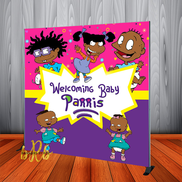 Rugrats African American Birthday Backdrop Personalized - Designed, Printed & Shipped!
