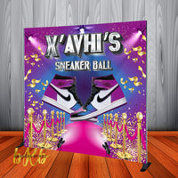 Sneaker Ball Backdrop for Girls Personalized Step & Repeat , Printed & Shipped!
