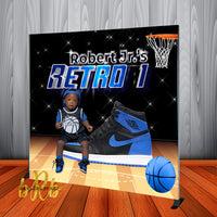 Retro Jordan Sneaker Ball Backdrop Personalized Step & Repeat - Designed, Printed & Shipped!