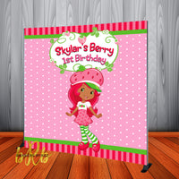 Strawberry Shortcake Backdrop Personalized Step & Repeat - Designed, Printed & Shipped!