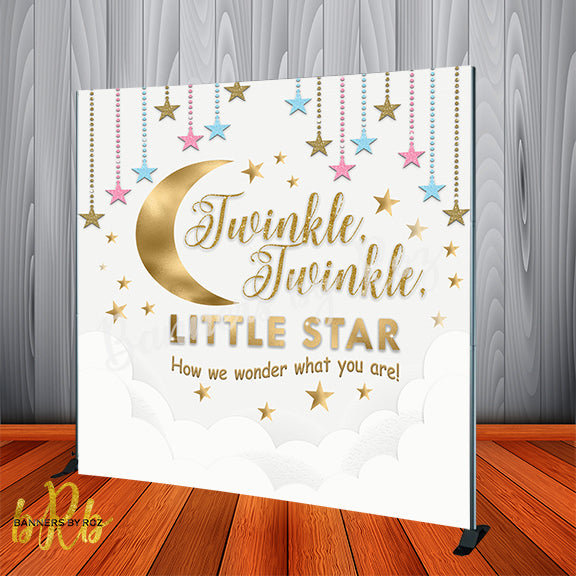 Twinkle Twinkle Little Star Backdrop Personalized Step & Repeat - Designed, Printed & Shipped!