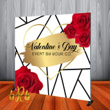 Valentine's Day Event Roses & Gold Backdrop- Step & Repeat - Designed, Printed & Shipped!