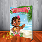 Baby Moana Birthday Backdrop Personalized Step & Repeat - Designed, Printed & Shipped!