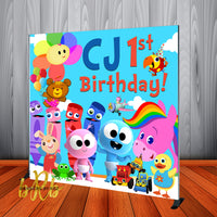BabyFirst TV theme party Backdrop Personalized - Designed, Printed & Shipped!