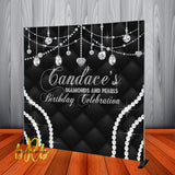Diamonds and Pearls Backdrop - Step & Repeat - Designed, Printed & Shipped!