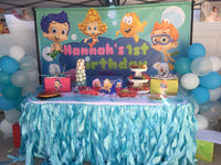 Bubble Guppies Birthday Party Backdrop Personalized Step & Repeat - Designed, Printed & Shipped!