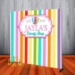 Candy Shop Baby Shower or Birthday Backdrop Personalized, Printed & Shipped!