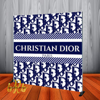 Christian Dior Inspired Backdrop Navy - Step & Repeat - Designed, Printed & Shipped!