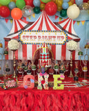 Circus or Carnival Party Backdrop Personalized Step & Repeat - Designed, Printed & Shipped!