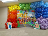 Cocomelon Bus Birthday Backdrop Personalized - Designed, Printed & Shipped!