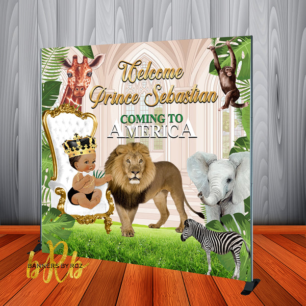 Coming to America Safari Backdrop for Baby Shower or Birthday - Printed & Shipped!