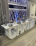 Christian Dior Inspired Backdrop Navy - Step & Repeat - Designed, Printed & Shipped!