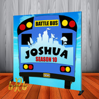 Fortnite Battle Bus Birthday theme Backdrop Personalized - Designed, Printed & Shipped!