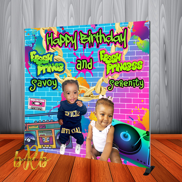 Fresh Prince - Fresh Princess Baby Shower, Birthday Backdrop Personalized - Designed, Printed & Shipped!