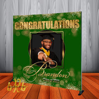 Black and Gold Graduation Photo Backdrop Personalized - Step & Repeat - Designed, Printed & Shipped!