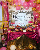 Hennessy Cognac theme  Step and Repeat Backdrop - Designed, Printed & Shipped!