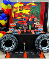 Blaze and the Monster Machines Backdrop Personalized Step & Repeat - Designed, Printed & Shipped!