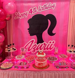 Barbie Backdrop Personalized Step & Repeat - Designed, Printed & Shipped!