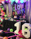 Glow Party Backdrop Personalized Neon Glow Banner - Designed, Printed & Shipped!
