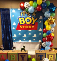 Boy Story - Toy Story Baby Shower Backdrop Personalized Step & Repeat - Designed, Printed & Shipped!