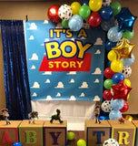 Boy Story - Toy Story Baby Shower Backdrop Personalized Step & Repeat - Designed, Printed & Shipped!