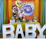 Looney Tune Party Backdrop Personalized Step & Repeat - Designed, Printed & Shipped!