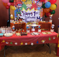 Rugrats Paint Splash Birthday Backdrop Personalized - Designed, Printed & Shipped!