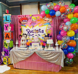 Rugrats Birthday Party Pink Backdrop Personalized - Designed, Printed & Shipped!