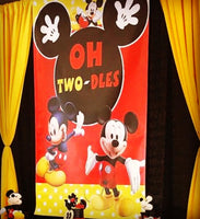 Big Mouse Two-dles Birthday Backdrop Personalized Step & Repeat - Designed, Printed & Shipped!