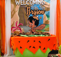 African American Bamm Bamm Flintstones Party Backdrop Personalized Printed & Shipped!