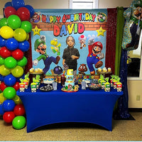 Mario and Luigi Birthday Backdrop Personalized Step & Repeat - Designed, Printed & Shipped!
