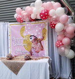 Minnie Mouse 1st Birthday Backdrop Personalized Step & Repeat - Designed, Printed & Shipped!