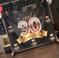 Classic Step and Repeat Crown Backdrop - Designed, Printed & Shipped!