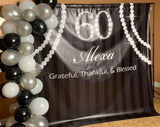 Diamonds and Pearls Blessed Life Backdrop - Step & Repeat - Designed, Printed & Shipped!
