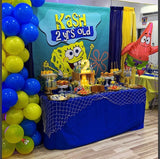Sponge Bob Birthday Backdrop Personalized Step & Repeat - Designed, Printed & Shipped!