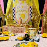 Main Squeeze Lemon theme Backdrop - Step & Repeat - Designed, Printed & Shipped!