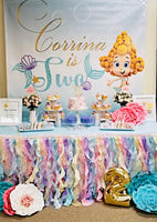 Bubble Guppies Mermaid 1st Birthday Backdrop Personalized - Designed, Printed & Shipped!