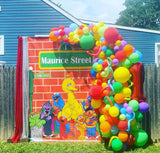 Sesame Street Birthday Party  Backdrop Personalized Step & Repeat - Designed, Printed & Shipped!