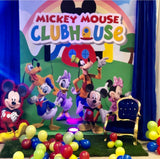 Mouse and Friends Birthday Backdrop Personalized - Designed, Printed & Shipped!