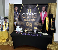 Graduation Photo Collage Backdrop Personalized - Step & Repeat - Up to 4 photos - Printed & Shipped!
